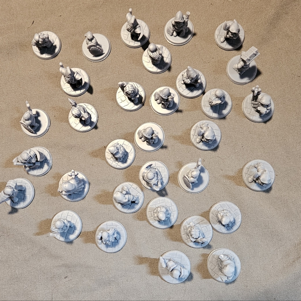 Resin 3D Printed Mini's Dwarves W/ Weapons For Tabletop Gaming Approximately 31